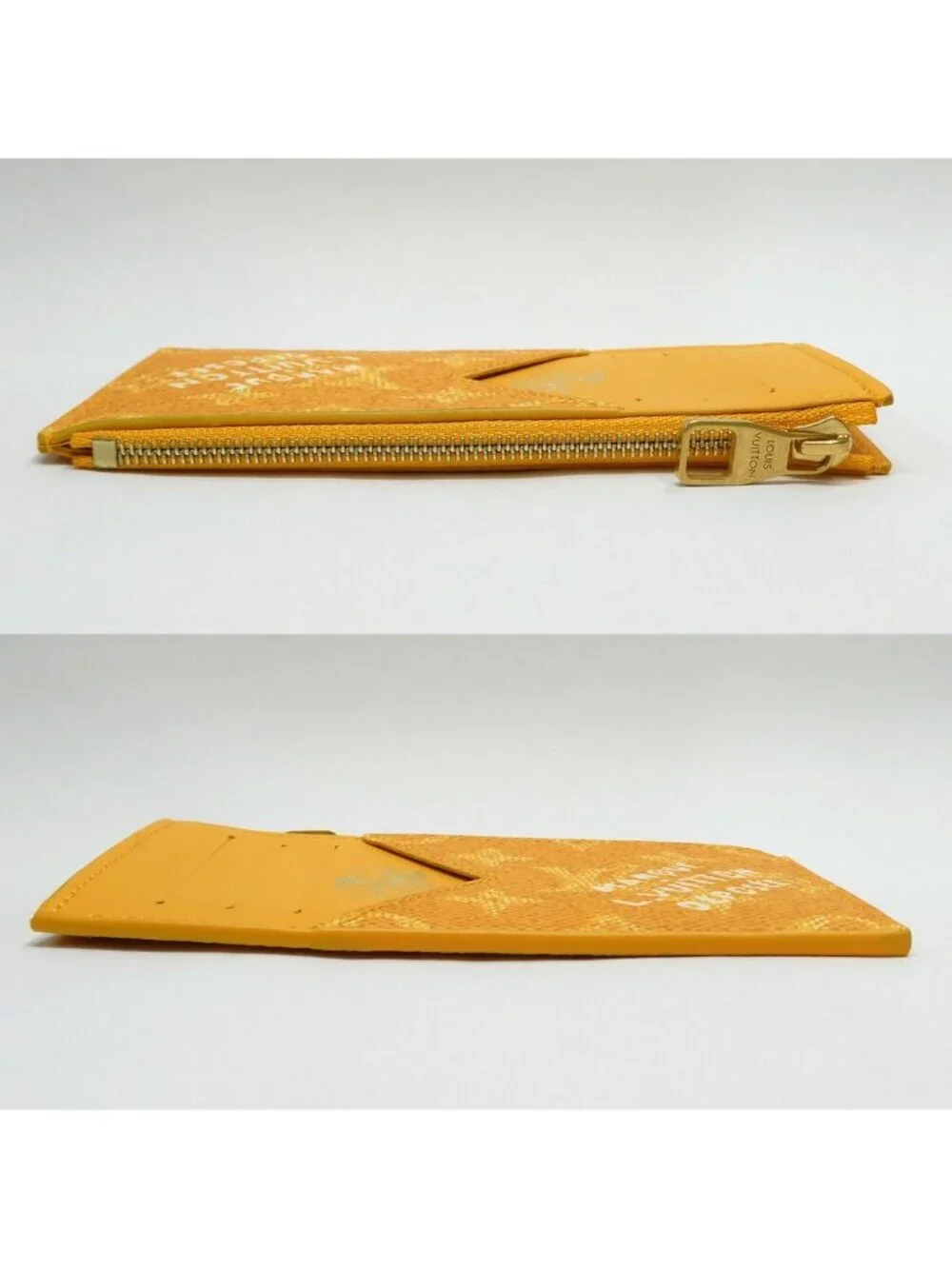 Louis Vuitton Coin Card Holder Saffron Yellow Monogram Heritage Case